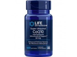 Life Extension Super Ubiquinol CoQ10 with Enhanced Mitochondrial Support™ 50 mg, 100 softgels
